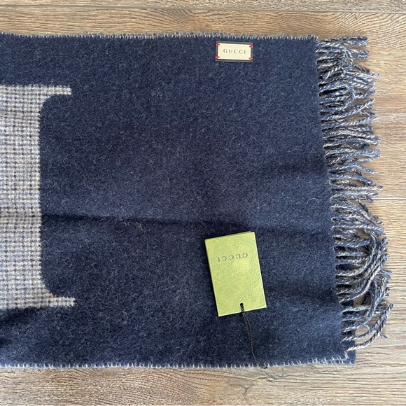 Gucci Mens Wool Blend Scarf Wrap - Picture 4 of 7